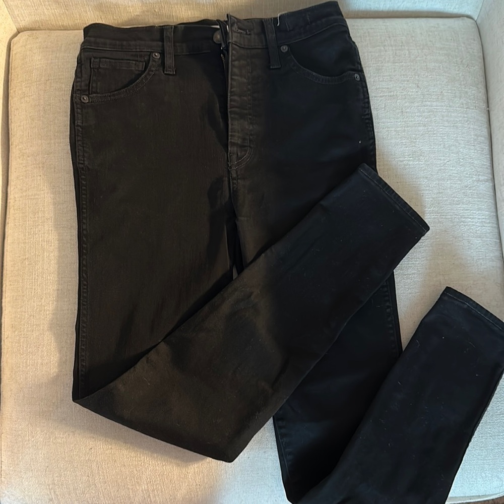 Madewell black high rise skinny jeans -like new